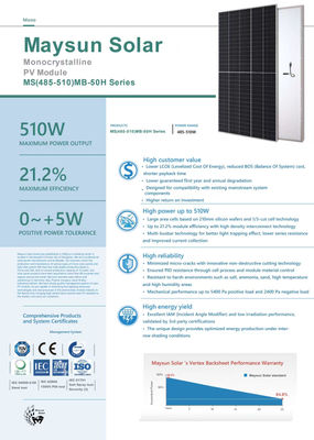 210MM pannelli solari/moduli solari/impianto fotovoltaico 510w mezza cella PERC - Foto 2
