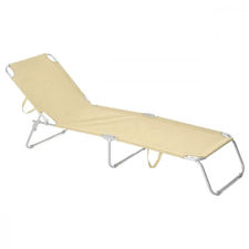 2309 Silla plegable con respaldo ajustable para playa o jardín Beige