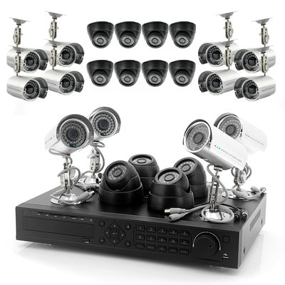 24 cámaras de vigilancia del Set - 12 cámaras domo interior, 12 Cámaras al aire