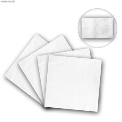 2400 Servilletas de papel 40x40 blancas