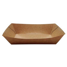 250 barquetas kraft antihumedad 960ml 175x110x50mm