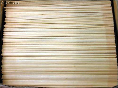 20 palitos palos madera cuadrados algodon azucar 30 cm