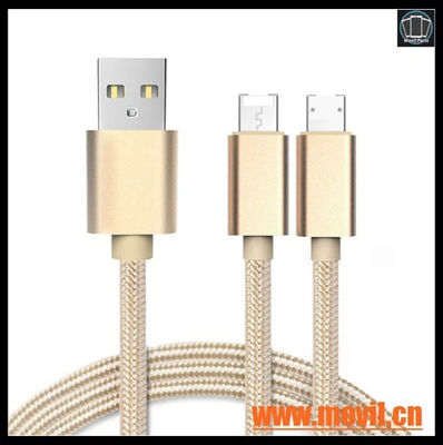 2M 3M alambre con metal Wire cable USB para iPhone 5 5s 6s 6 plus