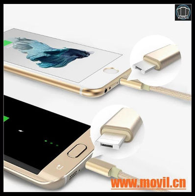 2M 3M alambre con metal Wire cable USB para iPhone 5 5s 6s 6 plus - Foto 3
