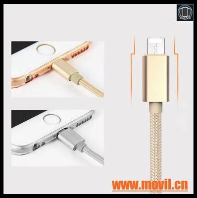 2M 3M alambre con metal Wire cable USB para iPhone 5 5s 6s 6 plus - Foto 4
