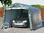 3,30x4,80 m Tendone garage, Box Auto mobile, PE bianco-verde - 1