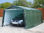 3,30x6,20 m Tendone garage, Box Auto mobile, PE bianco-verde - 1