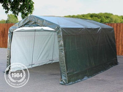 3.3x4.8m PE Carport Tent / Portable Garage, dark green - Foto 2
