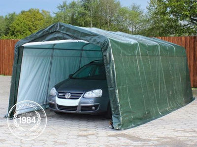 3.3x6.2m PE Carport Tent / Portable Garage, dark green