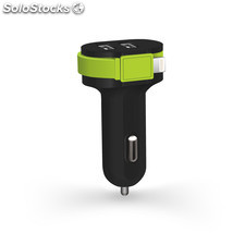 3.4A USB Car Charger with built-in Micro Cable