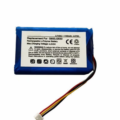 3.7V 1100mAh Bateria para logitech G533 G933 533-000132