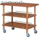 3-shelf wooden catering trolley - mod. clp3 - solid wood construction - birch