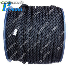 3-Strand Twist color negro PP remolcador cuerda