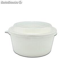 300 envases para ensalada blanco 750 ml