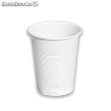 3000 vasos reutilizables blancos 160 ml