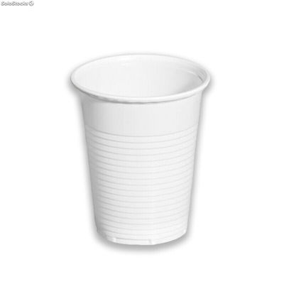 3000 vasos reutilizables blancos 160 ml