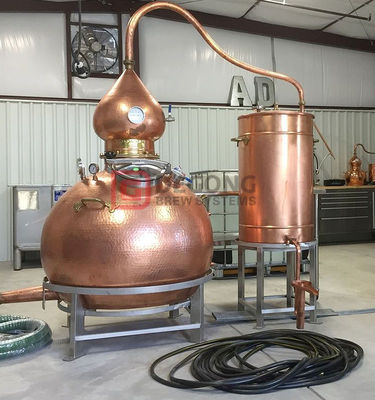 300L Copper Pot Still Alcohol Whiskey Vodka Distillation Equipment - Foto 2