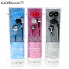 35342 | Auricular Silicona Sonia Sn-623-624-625 rosa-azul-negro
