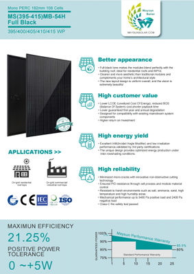 390W/400W schwarzes Solarpanel/Photovoltaikmodul/PV Panel - Foto 3
