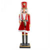 392028 Soldado Cascanueces decoración navideña con Vestido Rojo y Espada 80 cm