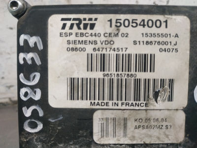 399632 abs / 9651857880 / para peugeot 407 2.0 16V HDi fap cat (rhr / DW10BTED4) - Foto 4