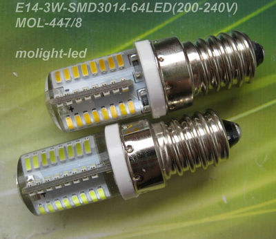 3W E14 SMD 3014 Bombilla de maíz LED 220V 230V para lámpara de cristal