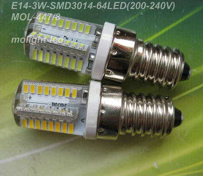 3W E14 SMD 3014 Bombilla de maíz LED 220V 230V para lámpara de cristal - Foto 2