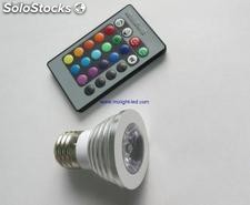 3w rgb Focos Bombilla led e27 110v para día de Navidad