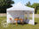 3x3 m Gazebo pieghevole bianco con 2 parti laterali, ALU PROFESSIONAL - 1