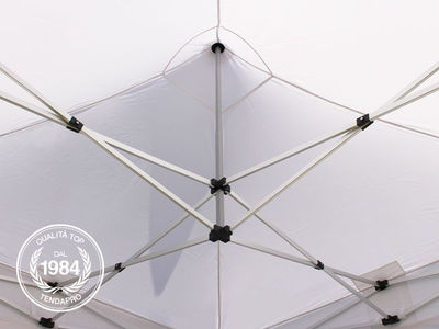 3x3 m Gazebo pieghevole nero con 2 parti laterali, ALU PROFESSIONAL - Foto 3