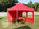3x3 m Gazebo pieghevole rosso con 2 parti laterali, ALU PROFESSIONAL - 1