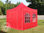 3x3 m Gazebo pieghevole rosso con 4 parti laterali, ALU PROFESSIONAL - 1