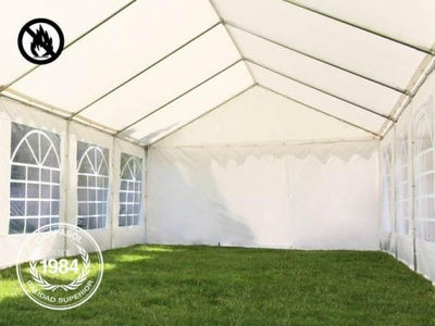 3x3m PVC Marquee / Party Tent, fire resistant white - Foto 5