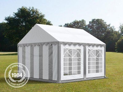 3x3m PVC Marquee / Party Tent, grey-white