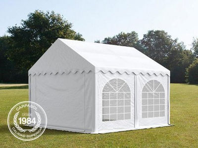 3x3m PVC Marquee / Party Tent w. Groundbar, white
