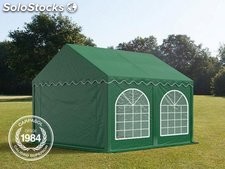 3x4m PVC Marquee / Party Tent w. Groundbar, dark green