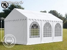 3x6m 2.6m Sides PVC Marquee / Party Tent w. Groundbar, fire resistant white