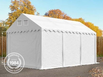 3x6m 2.6m Sides PVC Storage Tent / Shelter w. Groundbar, white