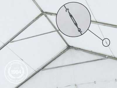 3x6m 2.6m Sides PVC Storage Tent / Shelter w. Groundbar, white - Foto 3
