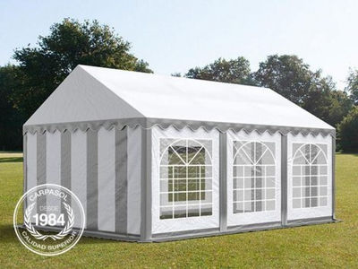 3x6m PVC Marquee / Party Tent, grey-white