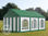 3x6m PVC Marquee / Party Tent w. Groundbar, green-white - 1