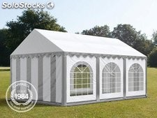 3x6m PVC Marquee / Party Tent w. Groundbar, grey-white