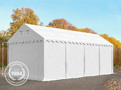 3x8m 2.6m Sides PVC Storage Tent / Shelter w. Groundbar, white