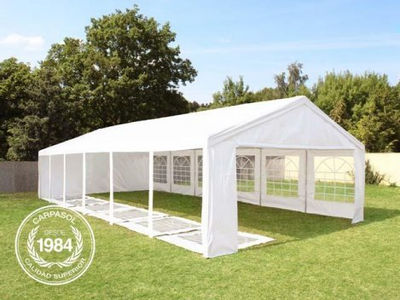 3x8m PE Marquee / Party Tent, white - Foto 3