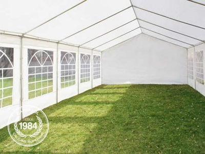 3x8m PE Marquee / Party Tent, white - Foto 5