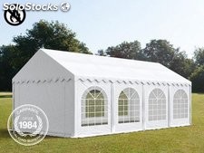 3x8m PVC Marquee / Party Tent w. Groundbar, fire resistant white