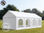 3x8m PVC Marquee / Party Tent w. Groundbar, fire resistant white - 1