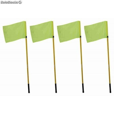 4 Complete Flexible Corner Posts Set, with Flags and Anchoring Set