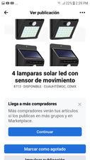 4 lamparas solar led con sensor de movimiento