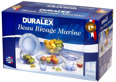 4 Vajillas Duralex Beau Rivage Marine 44 piezas juego de 6 Personas